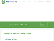 Tablet Screenshot of intermountainsustainabilitysummit.com